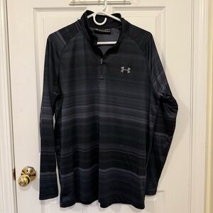 Under Armour Black and Gray Quarter Zip Top
